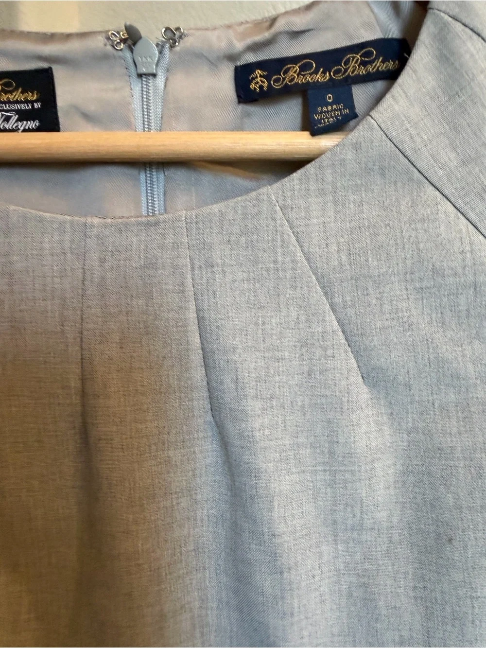 Brooks Brothers Light Gray Cap-Sleeve Sheath Midi Dress - Picture 2 of 9